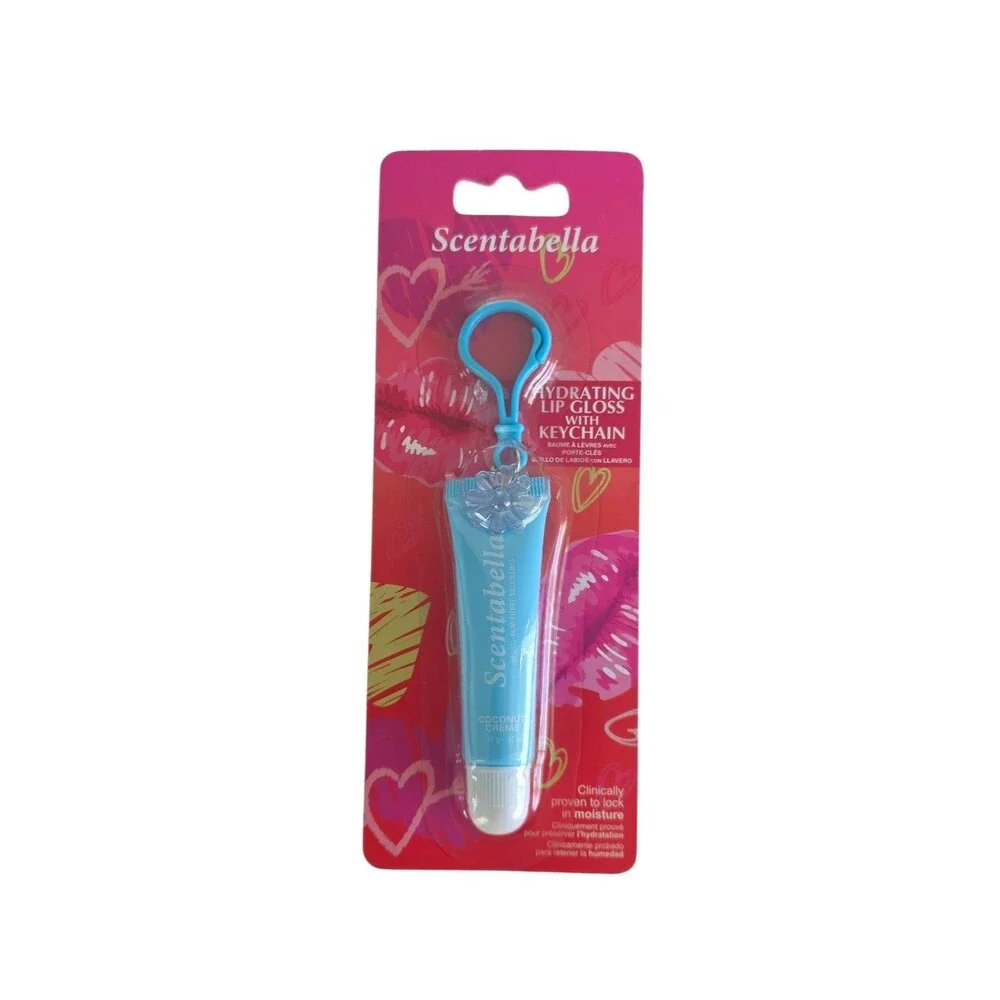 Scentabella Hydrating Lip Gloss With Key Chain ~Lot Of 4